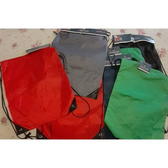 Travel Nylon Drawstring Backpack Bag String School Camp Sports Bags Gift 13x17" - Picture 8 of 8